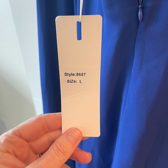 GORGEOUS Royal Blue Italian Gown - Picture 4 of 6